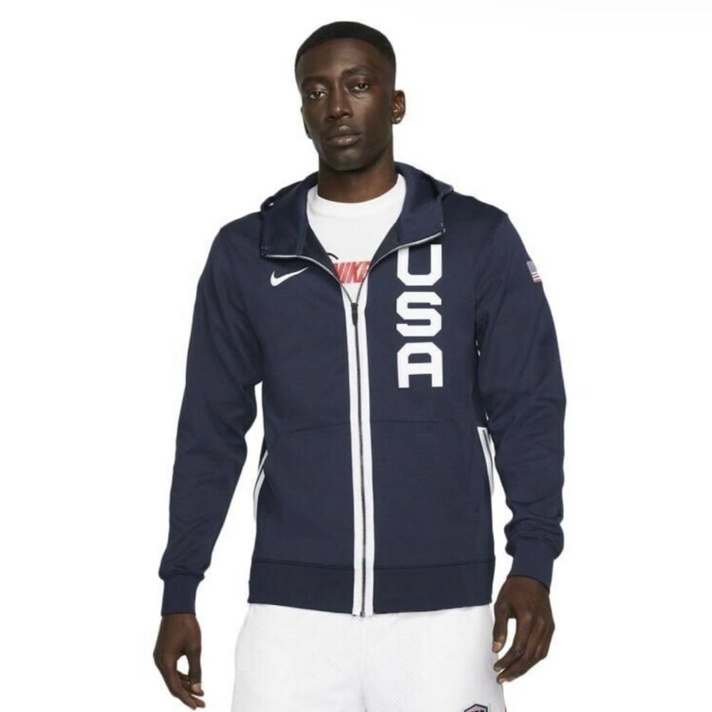 Nike Olympic USA Basketball Showtime Performance Full-Zip Hoodie Jacket Men's L